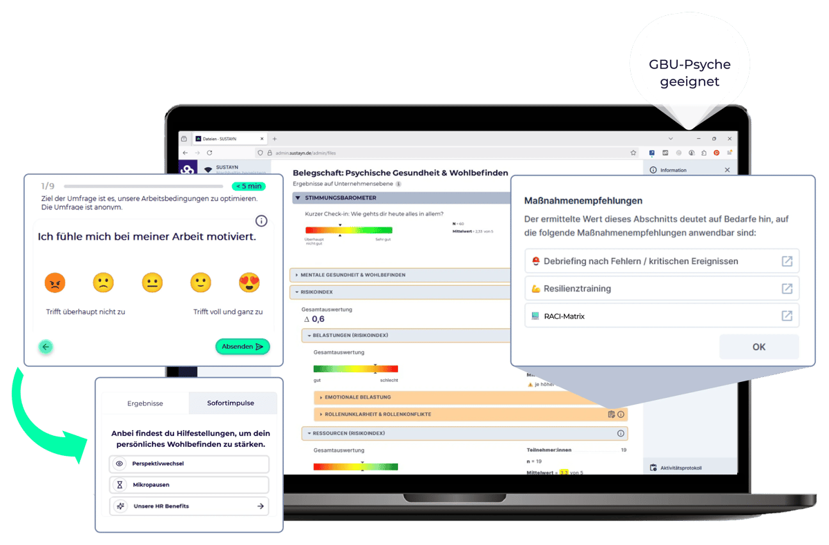 SUSTAYN Insight alle Tool-Bausteine SUSTAYN Insight alle Tool-Bausteine