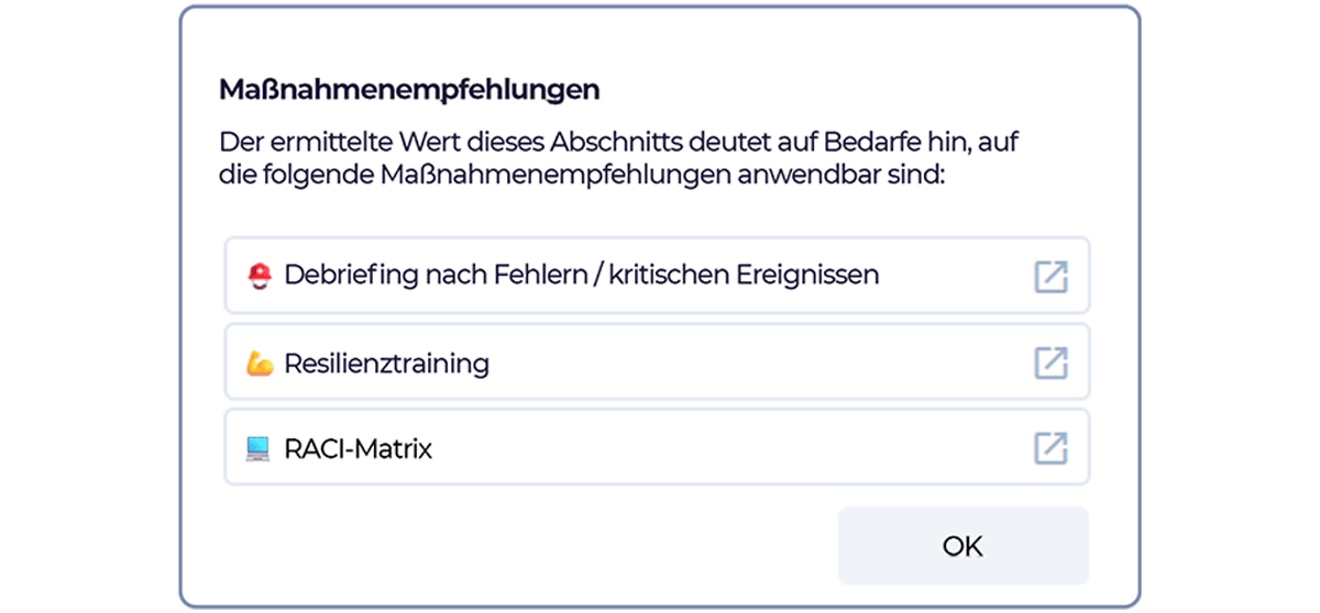SUSTAYN Insights Maßnahmenempfehlungen im Tool