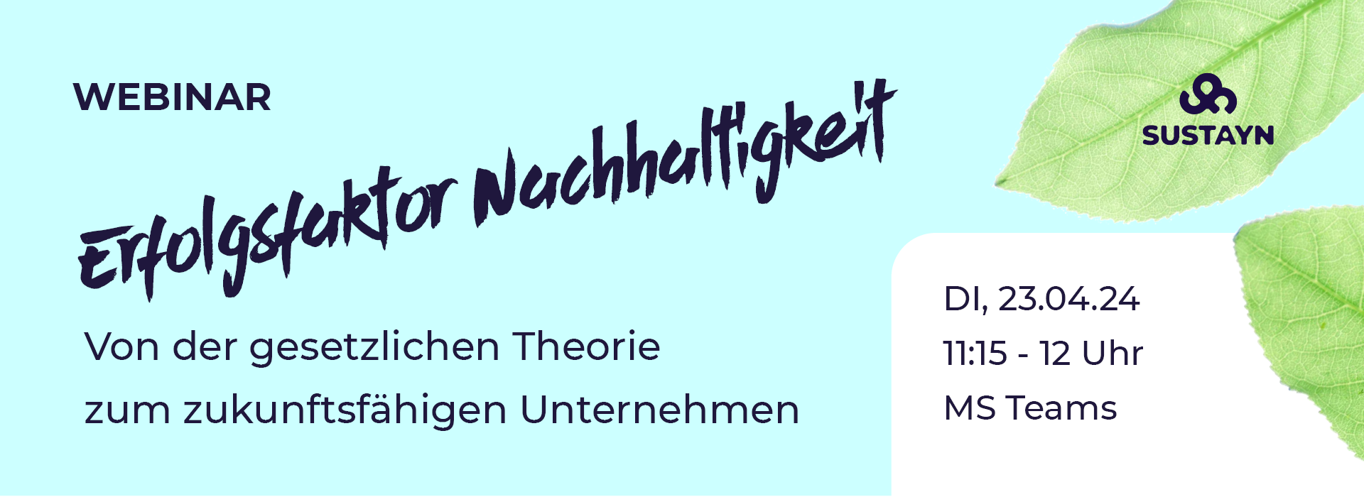 Webinar: Erfolgsfaktor Nachhaltigkeit